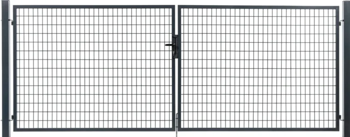 PORTILLON JARDIN CARRE 2BATTANTS NOIR 3M*1.50M