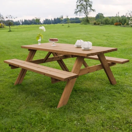 TABLE BOIS PICNIC JARDIN 2370*1580*720