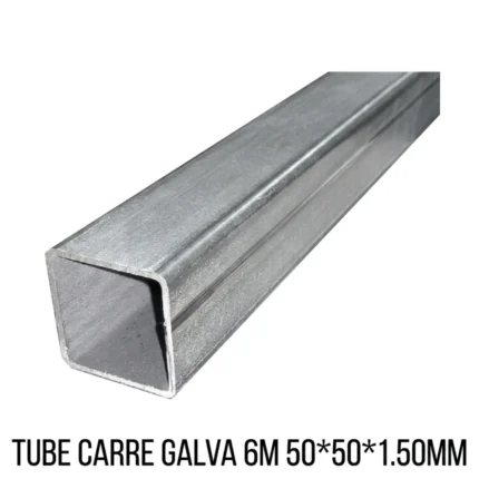 TUBE CARRE GALVA 6M 50*50*1.50MM