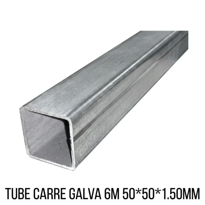 TUBE CARRE GALVA 6M 50*50*1.50MM