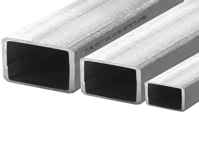 TUBE RECT GALVA 6M 50*30*2,00MM