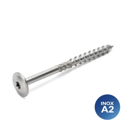 VIS CHARPENTE INOX A2 6*140 BOITE 100