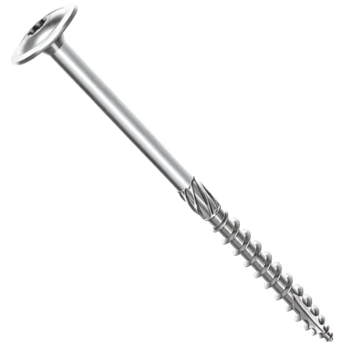 VIS CHARPENTE INOX A2 - 8*80 BOITE 100 - C2C