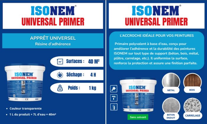 ISONEM UNIVERSAL PRIMER - APPRET ADHERENCE UNIVERSEL - 1KG
