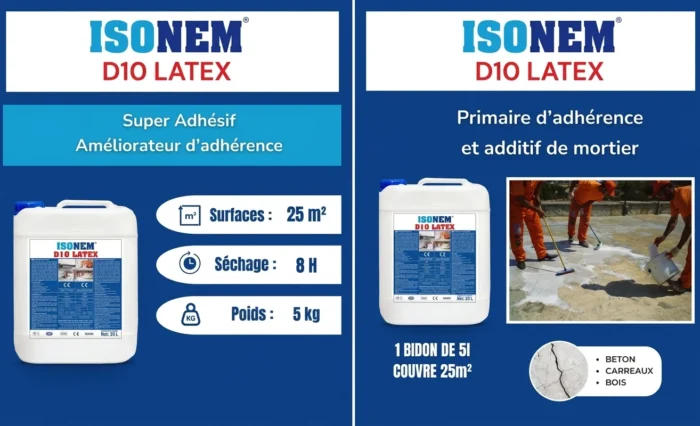 ISONEM D10 LATEX - PRIMAIRE D'ADHERENCE - 1L