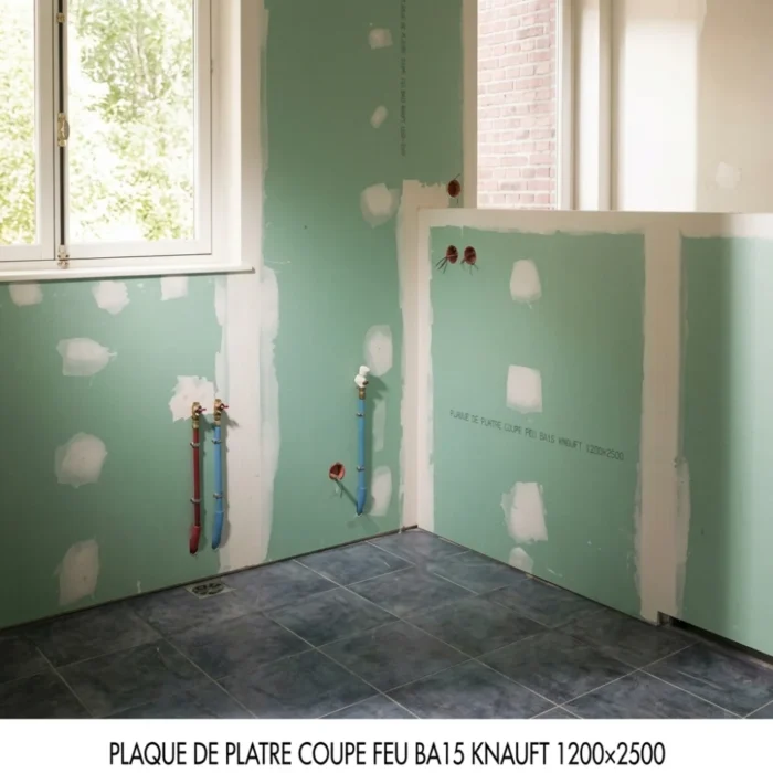 PLAQUE DE PLATRE COUPE FEU BA15 KNAUFT 1200x2500