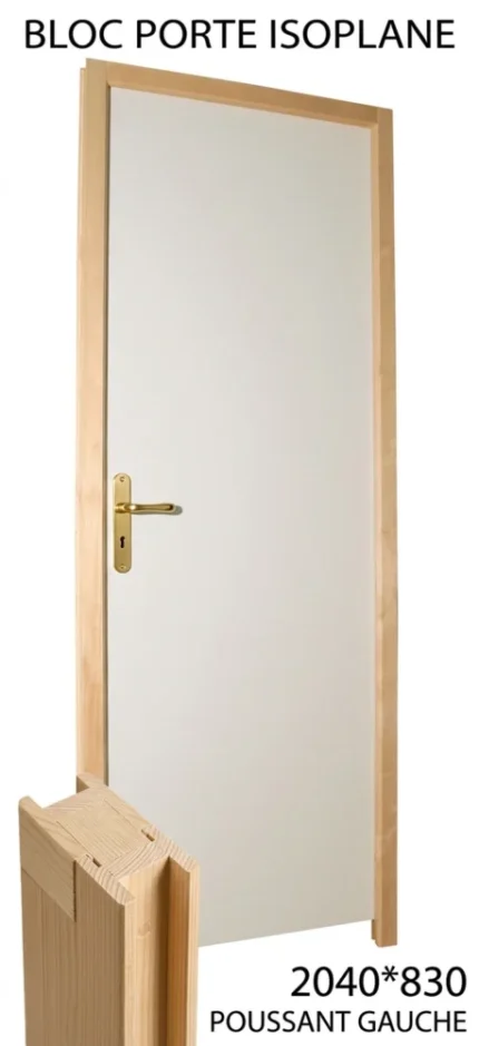 BLOC PORTE ISOPLANE 2040*830 POUSSANT GAUCHE