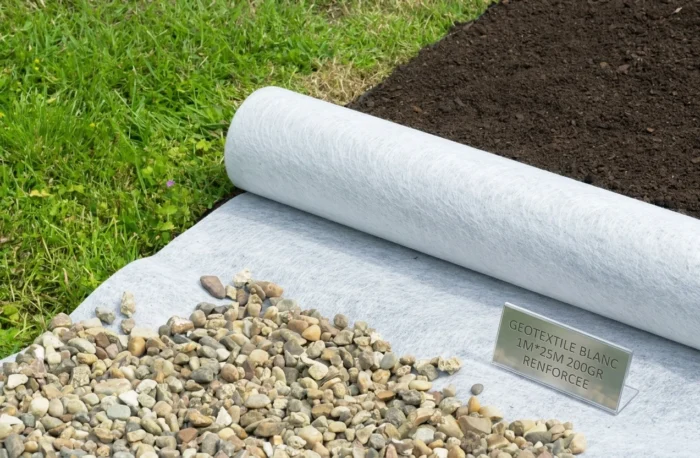 GEOTEXTILE BLANC 1M*25M 200GR RENFORCEE