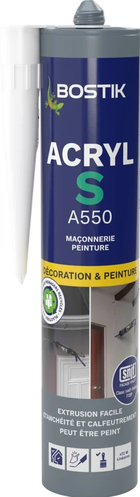 MASTIC BOSTIK ACRYLIQUE S GRIS - 310ML