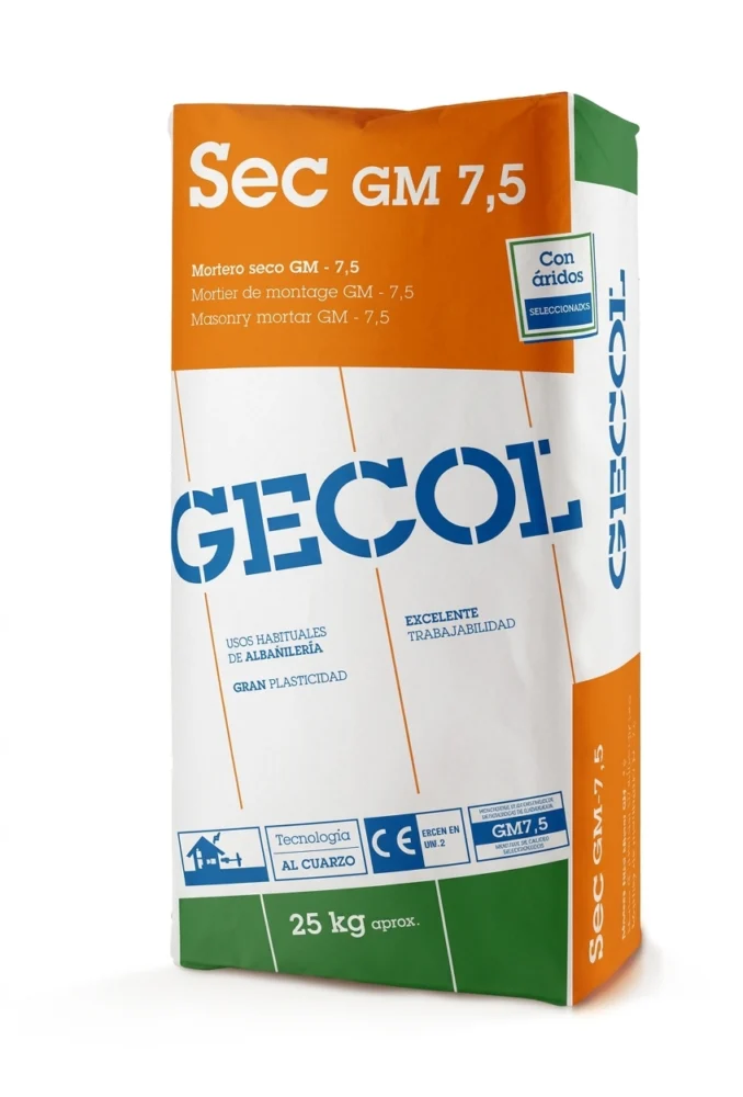 MORTIER DE MONTAGE BLOC 25KG GECOL